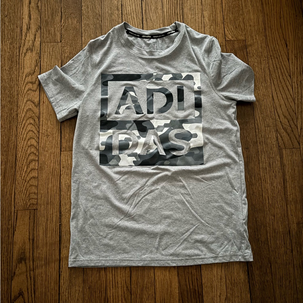Adidas grey active wear tee